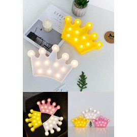 3D Dekoratif Pilli Kraliçe Tacı Model Led Masa ve Gece Lambası