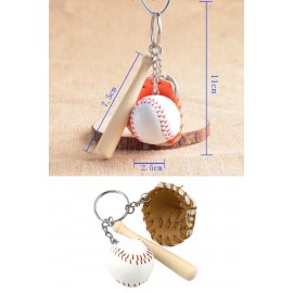 Gerçekçi Beyzbol Tasarımlı Şık Anahtarlık Kolye Çanta Süsü Baseball Keychain