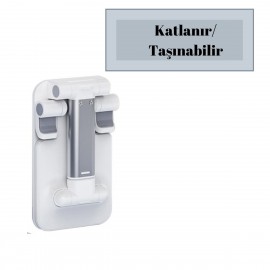 Beyaz  Aynalı Cep Telefonu Sabitleyici Stand Katlanabilir Ayarlanabilir Telefon Standı