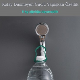 Su Geçirmeyen  Dayanıklı Kancalı Banyo Duş Başlığı Askı Tutucu Silikon Güçlü Vantuz Vakum Aparatı