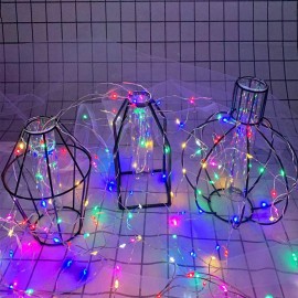 Pilli Renkli Peri Led Işık Dekoratif Aydınlatma 5 Metre RGB Led