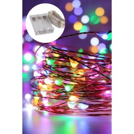 Pilli Renkli Peri Led Işık Dekoratif Aydınlatma 5 Metre RGB Led