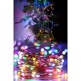 Pilli Renkli Peri Led Işık Dekoratif Aydınlatma 5 Metre RGB Led