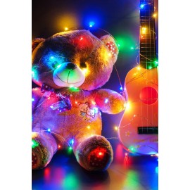 Pilli Renkli Peri Led Işık Dekoratif Aydınlatma 5 Metre RGB Led