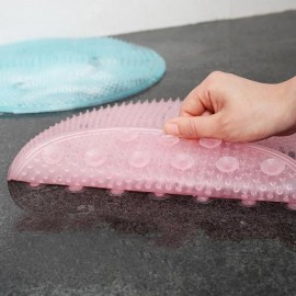 Silikon Fırçalı Banyo Masaj Matı ve  Ayaklar için Topuk Masaj Paspası