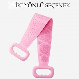 Çift Taraflı Banyo Hamam Lifi Silikon Masajlı Yumuşak Duş Lifi Uzun Ömürlü Hazır Banyo Kesesi